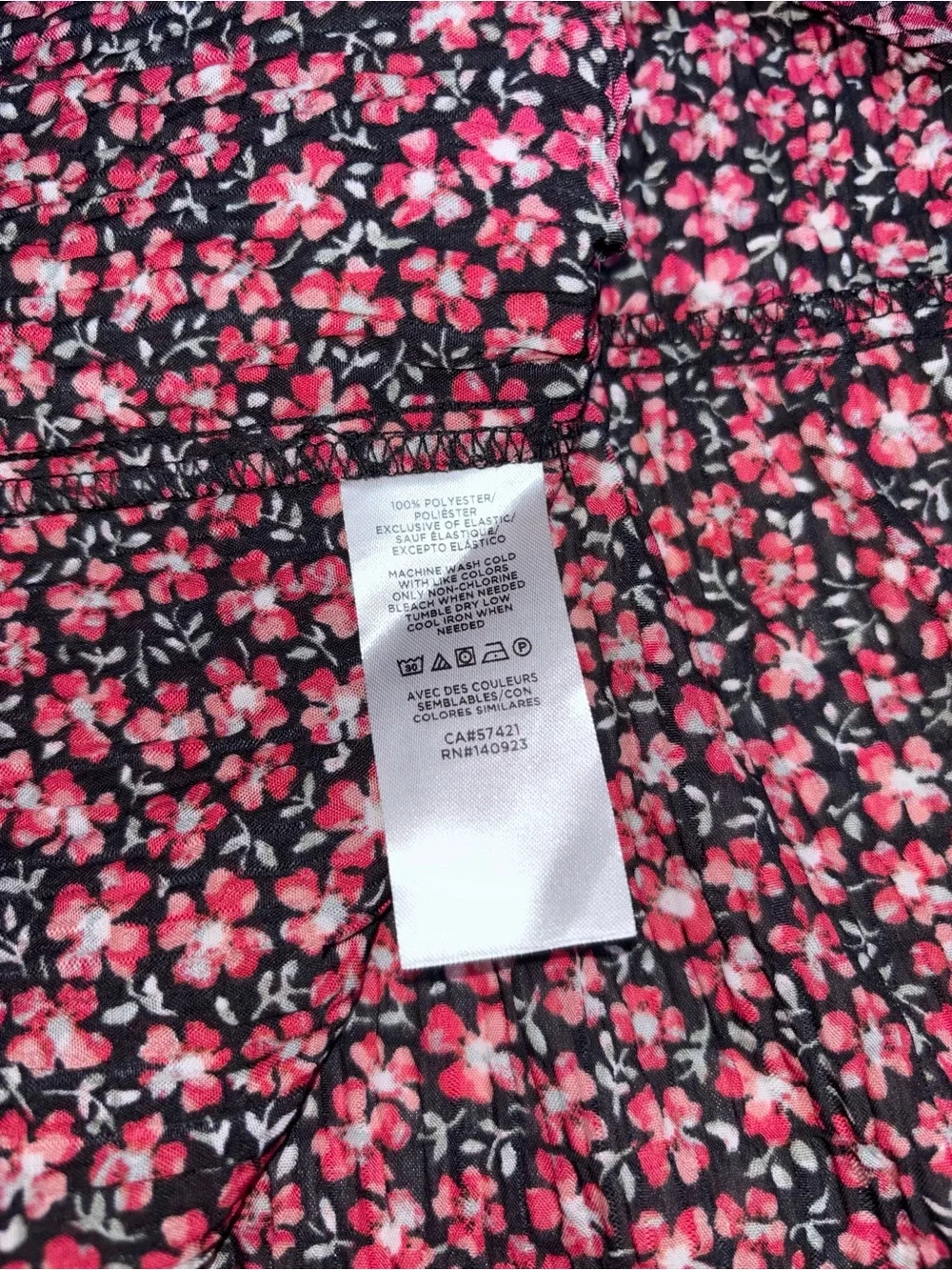 LOFT Ditsy Pink Floral Smocked Square Neck Peplum Blouse Women’s XS